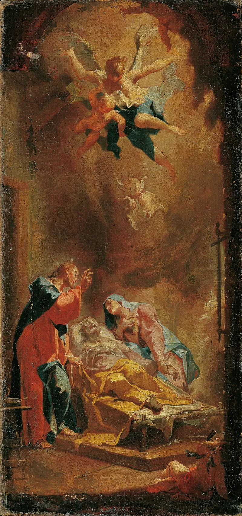 Der Tod Des Heiligen Joseph Wall Art by Caspar Franz Sambach - High-Resolution Digital Print