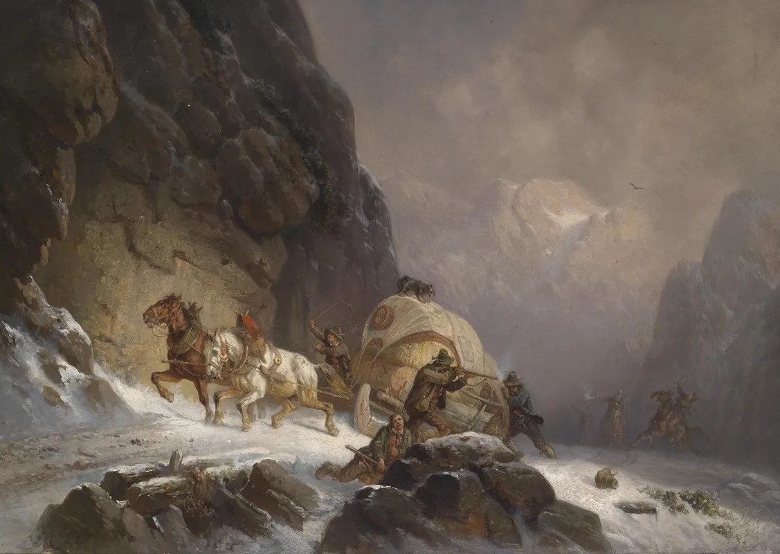 Der Uberfall Wall Art by Adolf Schmidt - High-Resolution Digital Print