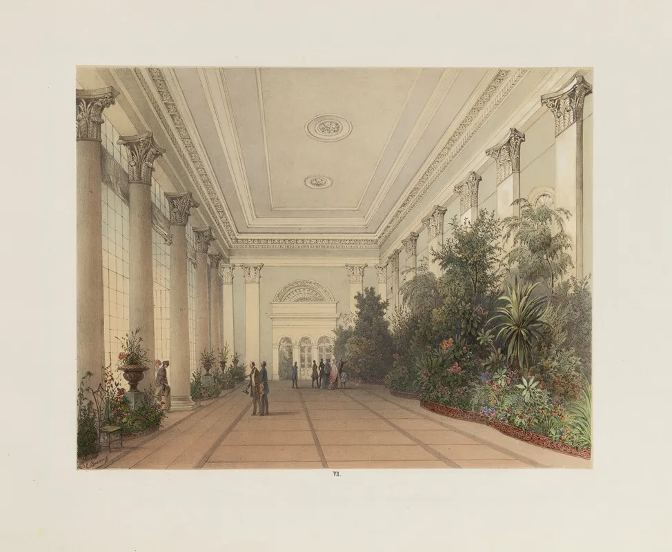 Der Wintergarten In Der Kaiserlichen Koniglichen Hofburg Zu Wien Pl 07 Wall Art by Franz Antoine - High-Resolution Digital Print