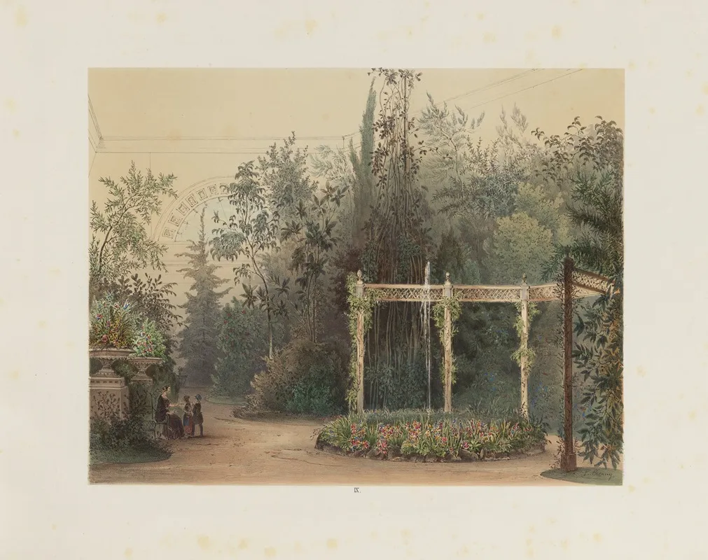 Der Wintergarten In Der Kaiserlichen Koniglichen Hofburg Zu Wien Pl 09 Wall Art by Franz Antoine - High-Resolution Digital Print