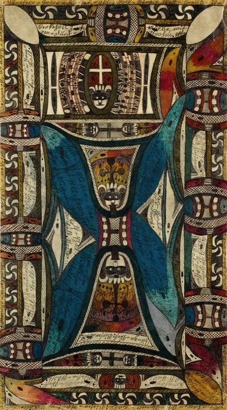 Der Zantrumsbacher Zeigt Den Plahn Der Beiden Chineesischen Halbinselriesenstadte Zungaost Und Zungawest Wall Art by Adolf Wölfli - High-Resolution Digital Print
