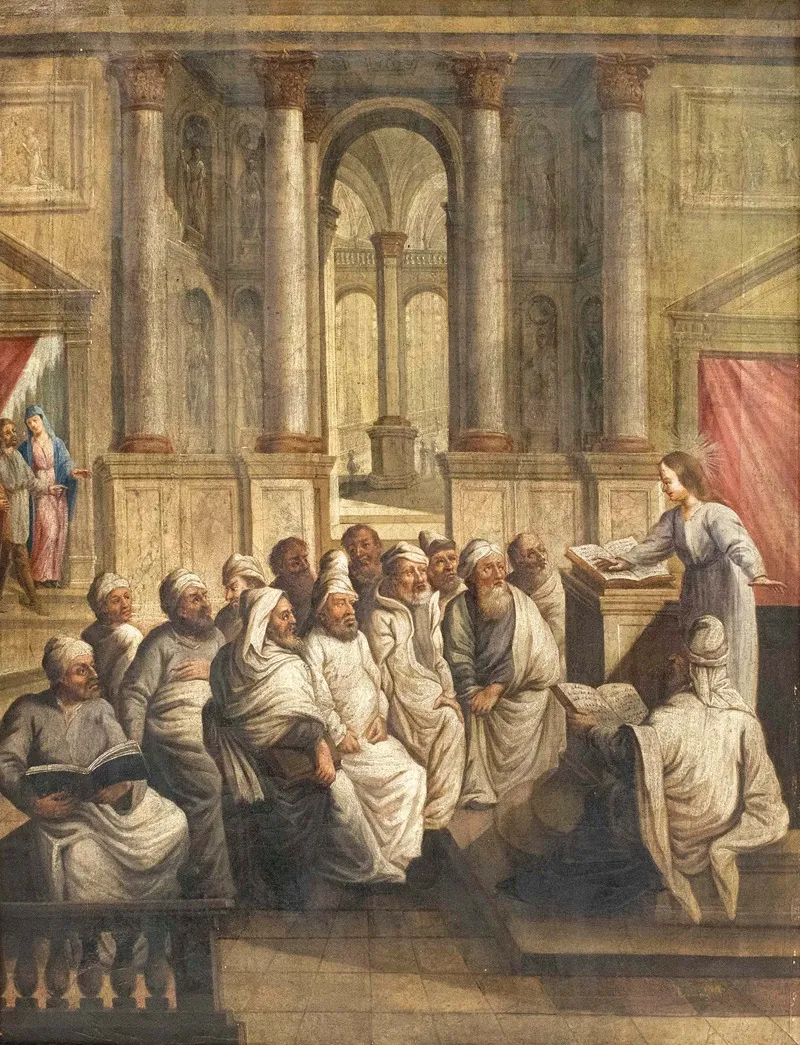 Der Zwolfjahrige Jesus Im Tempel 2 Wall Art by Johann Matthias Wurzer - High-Resolution Digital Print