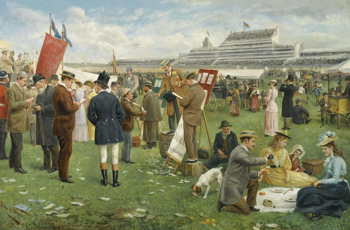 Derby Day Epsom Wall Art by Pedro Vega Y Munoz - High-Resolution Digital Print