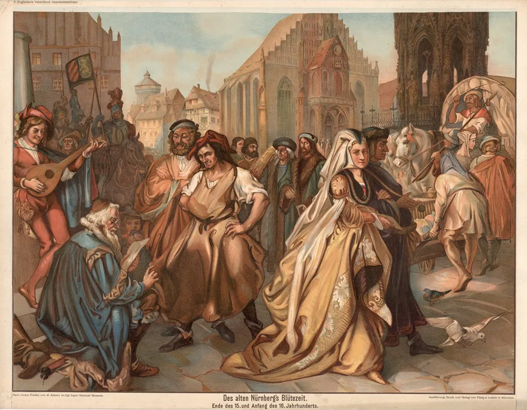 Des Alten Nurnbergs Blutezeit Ende Des 15 Und Anfang Des 16 Jahrhunderts Wall Art by Max Adamo - High-Resolution Digital Print