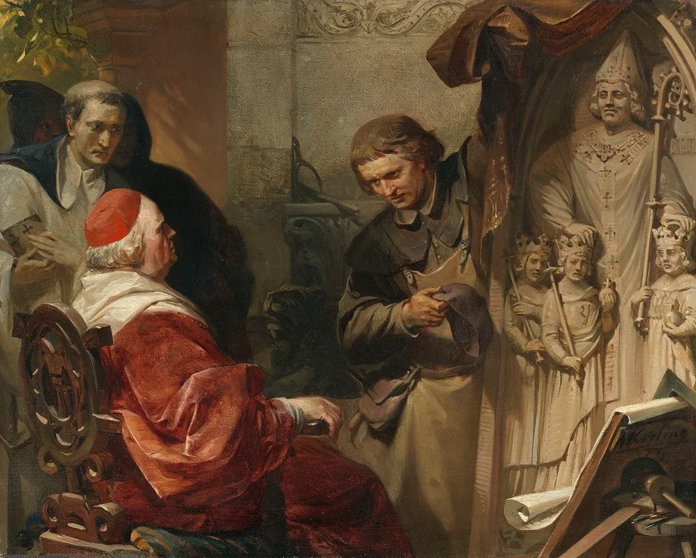 Des Dombaumeisters Prasentation Beim Bischof Wall Art by August von Kreling - High-Resolution Digital Print