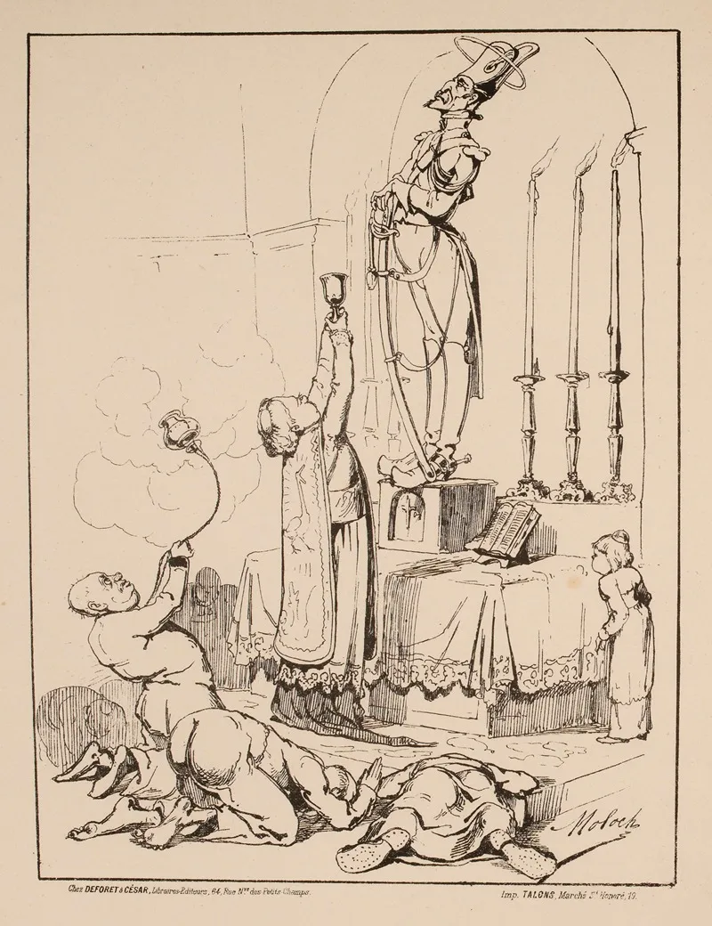 Des Embuches Des Mechants Delivrez Nous Seigneur Wall Art by Moloch (Alphonse Hector Colomb) - High-Resolution Digital Print
