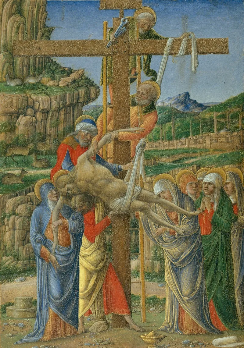 Descent From The Cross 4 Wall Art by Girolamo da Cremona - High-Resolution Digital Print