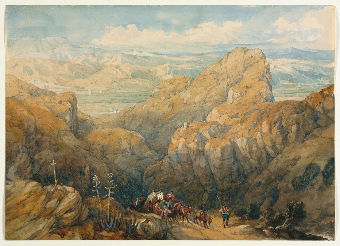 Descent Into The Plain Of Granada Wall Art by David Roberts - High-Resolution Digital Print