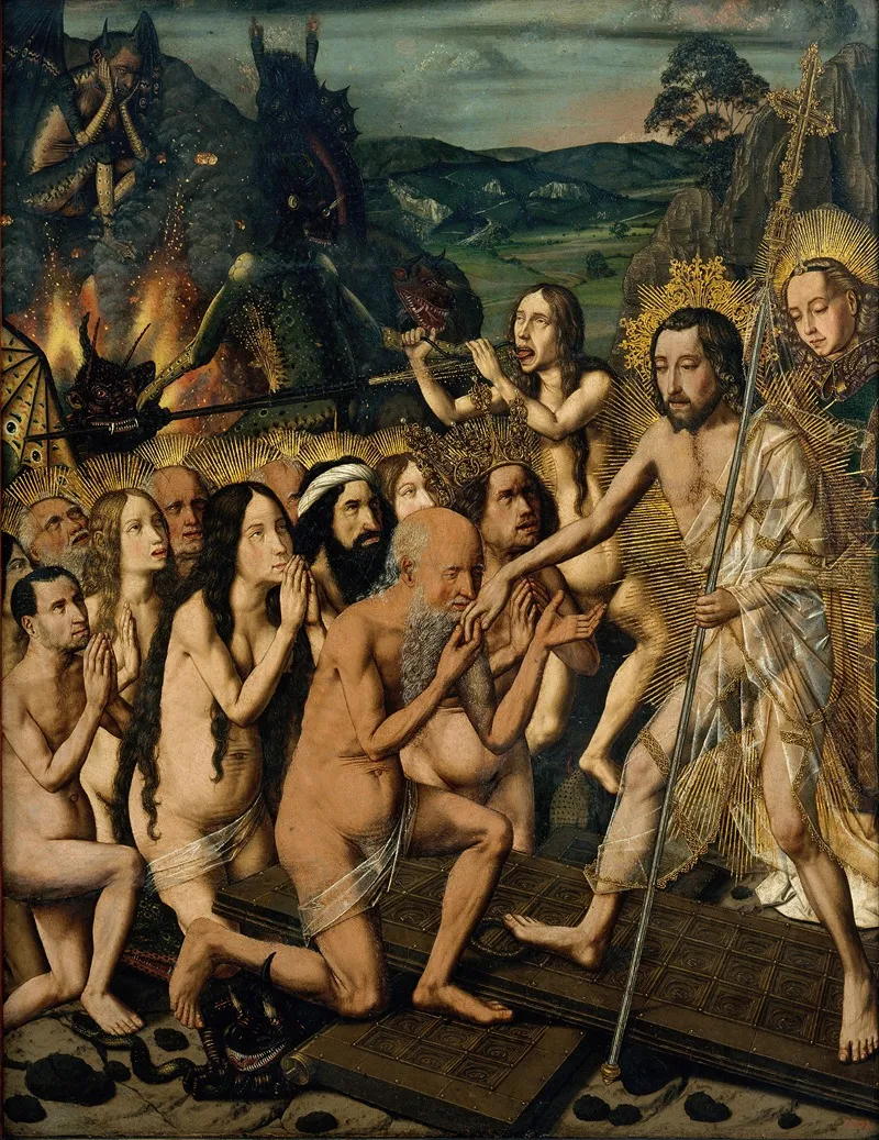 Descent Of Christ Into Limbo Wall Art by Bartolomé Bermejo - High-Resolution Digital Print