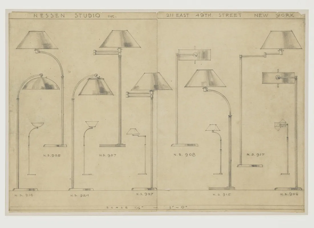 Design Drawing 19 Wall Art by Walter Von Nessen - High-Resolution Digital Print