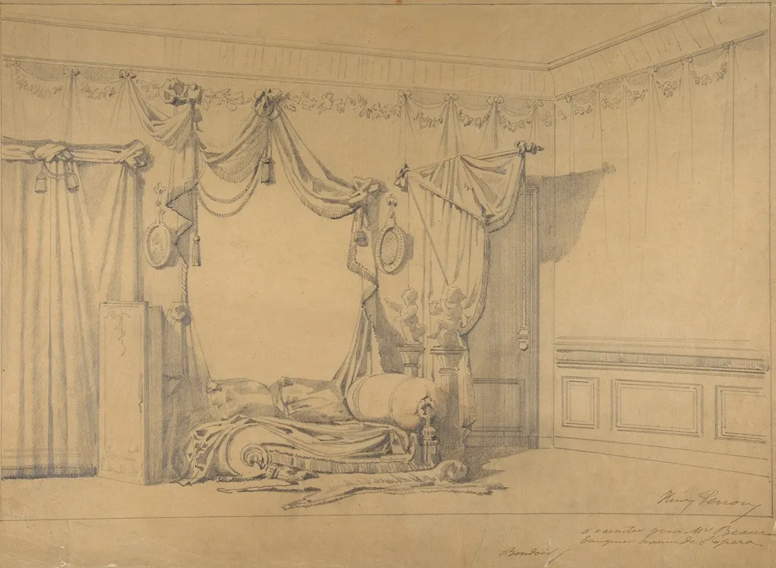 Design For A Bedroom Wall Art by Henri Perron - High-Resolution Digital Print