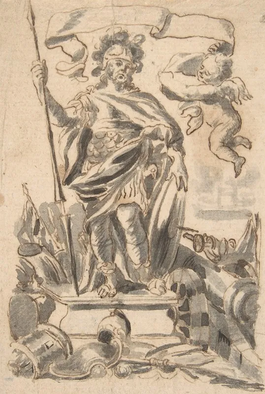 Design For A Book Illustration Wall Art by William Faithorne the Elder - High-Resolution Digital Print