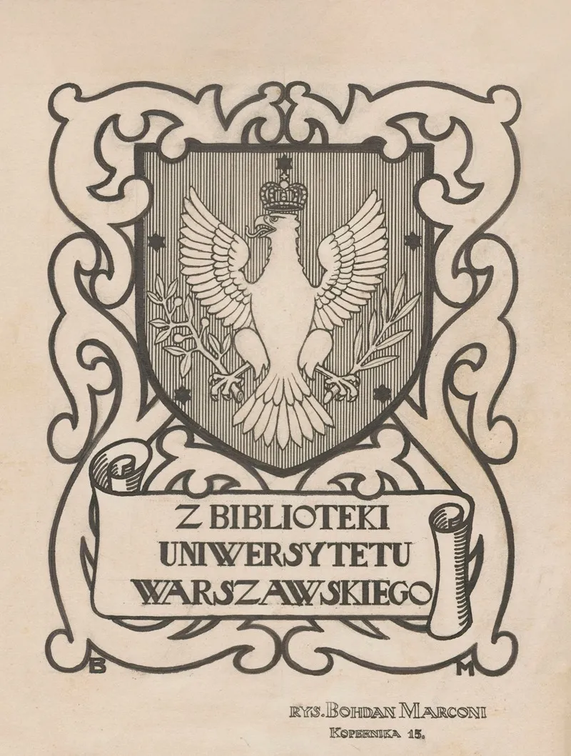 Design For A Bookplate Of The University Of Warsaw Library 7