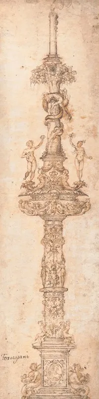 Design For A Candlestick 3 Wall Art by Pietro Torrigiano - High-Resolution Digital Print