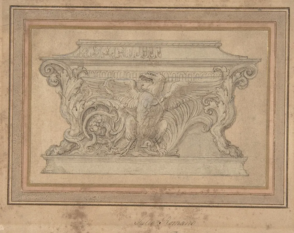 Design For A Casket With The Gonzaga Eagle