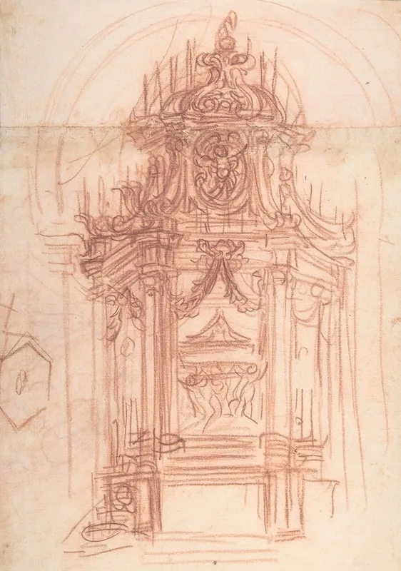 Design For A Catafalque Wall Art by Baldassarre Franceschini - High-Resolution Digital Print