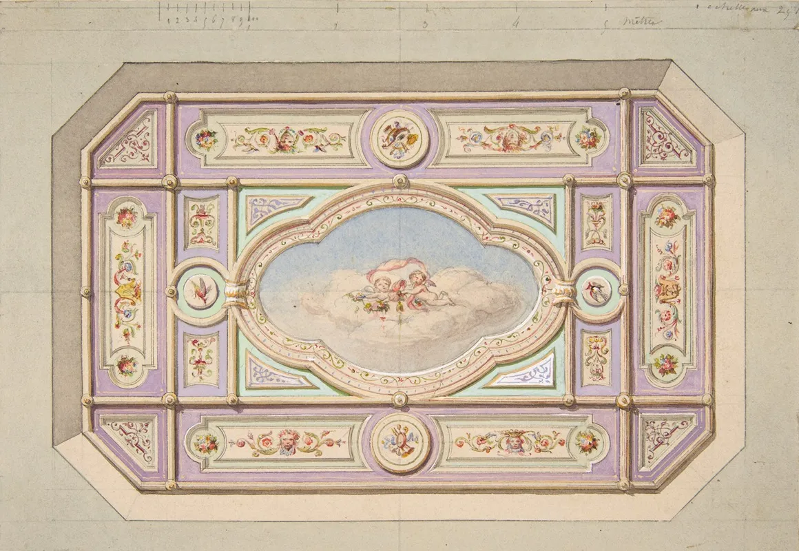 Design For A Ceiling With Putti