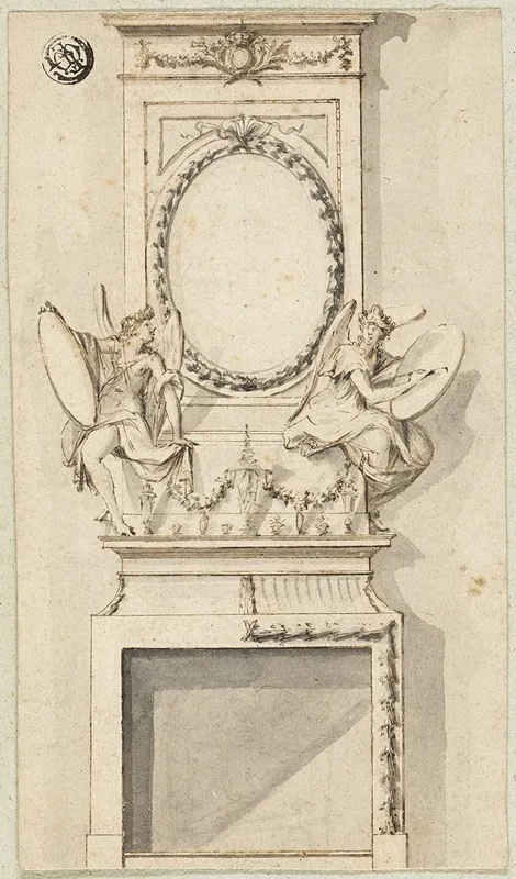 Design For A Chimney Piece Wall Art by Charles Alfred Stothard - High-Resolution Digital Print