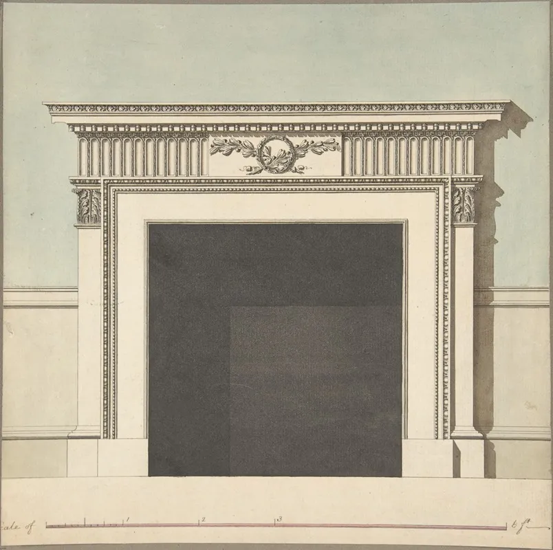 Design For A Chimneypiece 2 Wall Art by John Yenn - High-Resolution Digital Print