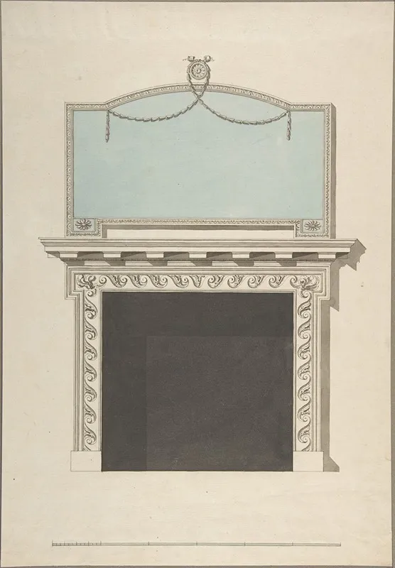 Design For A Chimneypiece 3 Wall Art by John Yenn - High-Resolution Digital Print