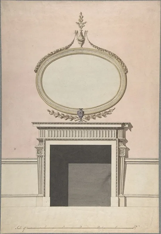 Design For A Chimneypiece 6 Wall Art by John Yenn - High-Resolution Digital Print