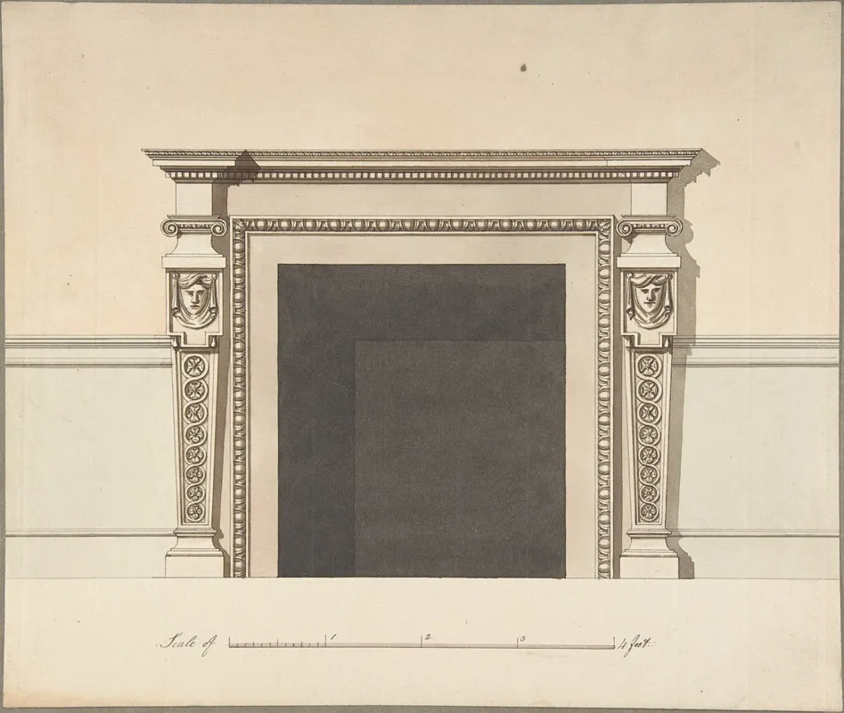 Design For A Chimneypiece Wall Art by John Yenn - High-Resolution Digital Print