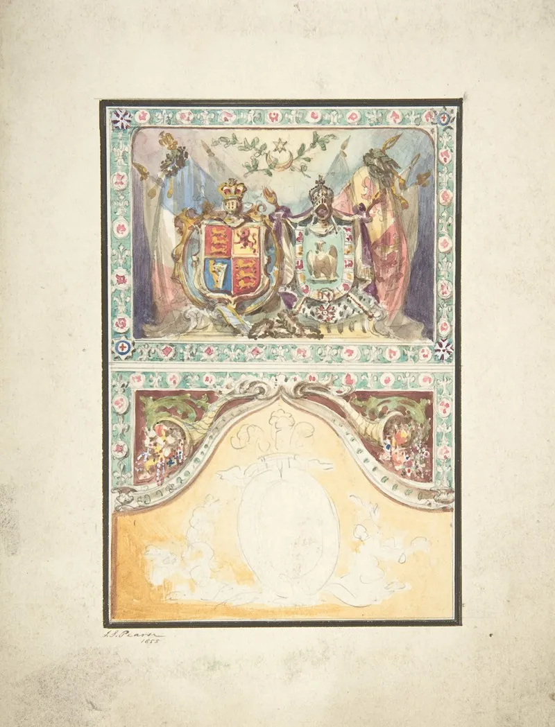 Design For A Coat Of Arms Wall Art by J. S. Pearse - High-Resolution Digital Print