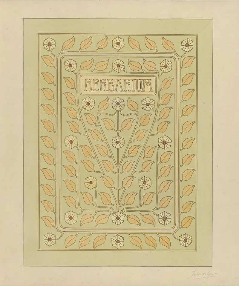 Design For A Cover For A Herbarium