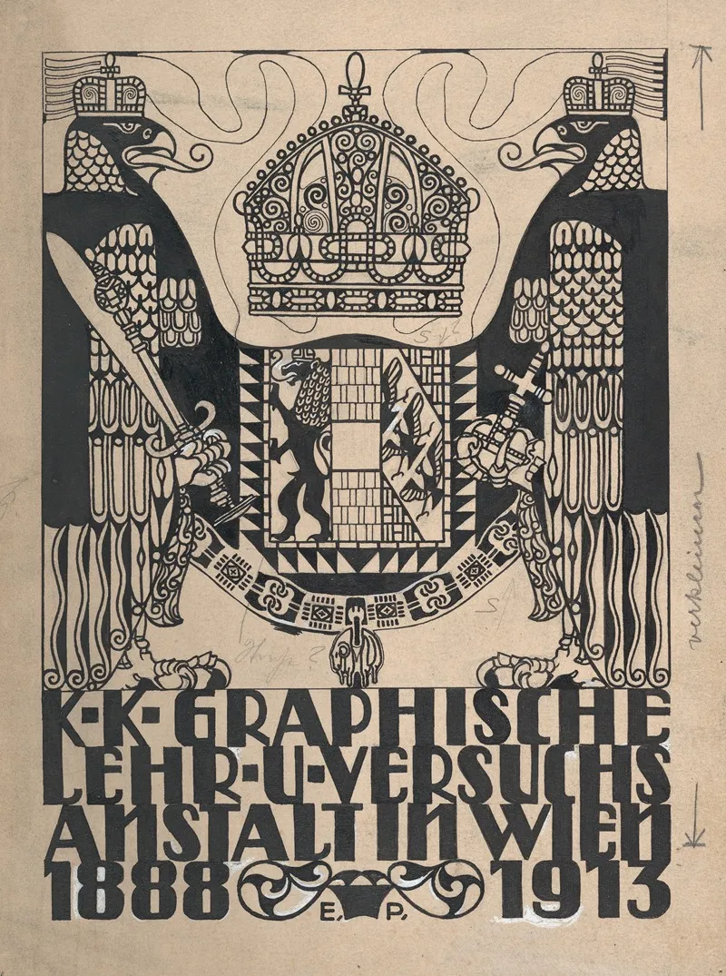 Design For A Cover Or Title Page For The 25th Anniversary Publication Of The Viennese Graphic Design School