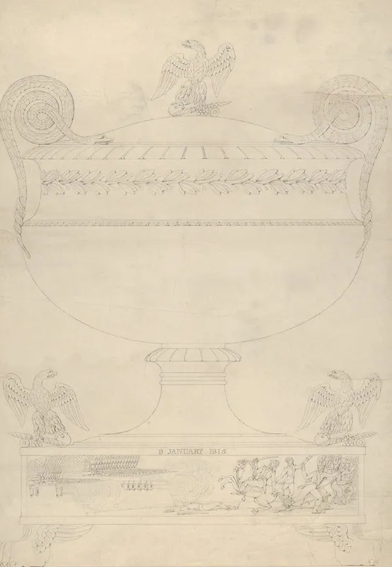 Design For A Covered Vase Wall Art by Thomas Fletcher - High-Resolution Digital Print