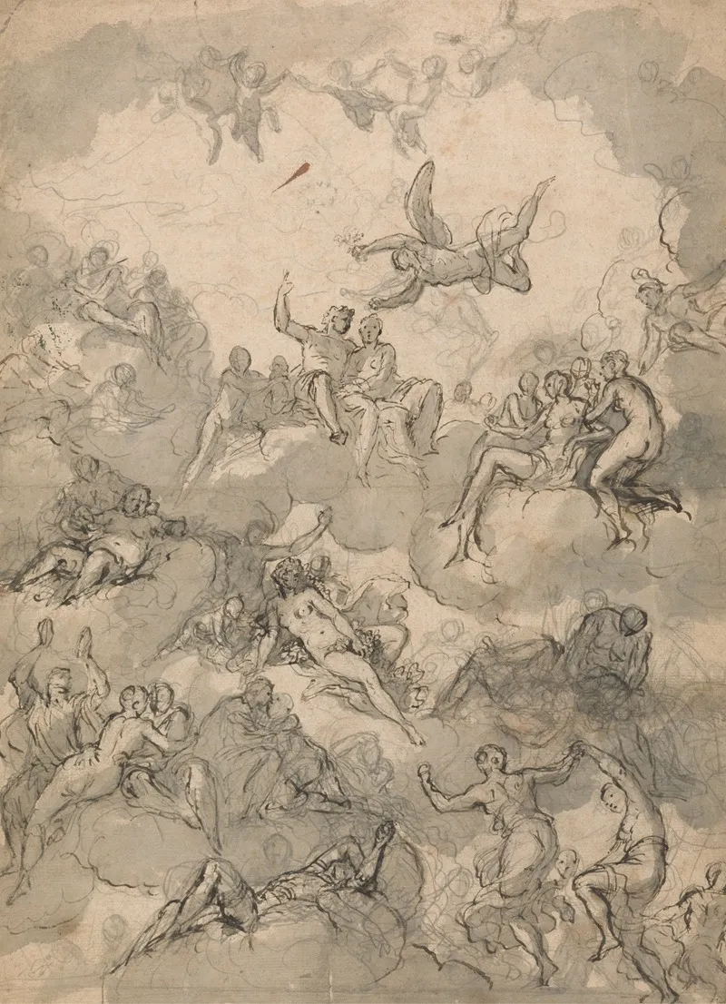 Design For A Decoration At Chatsworth Wall Art by Louis Laguerre - High-Resolution Digital Print