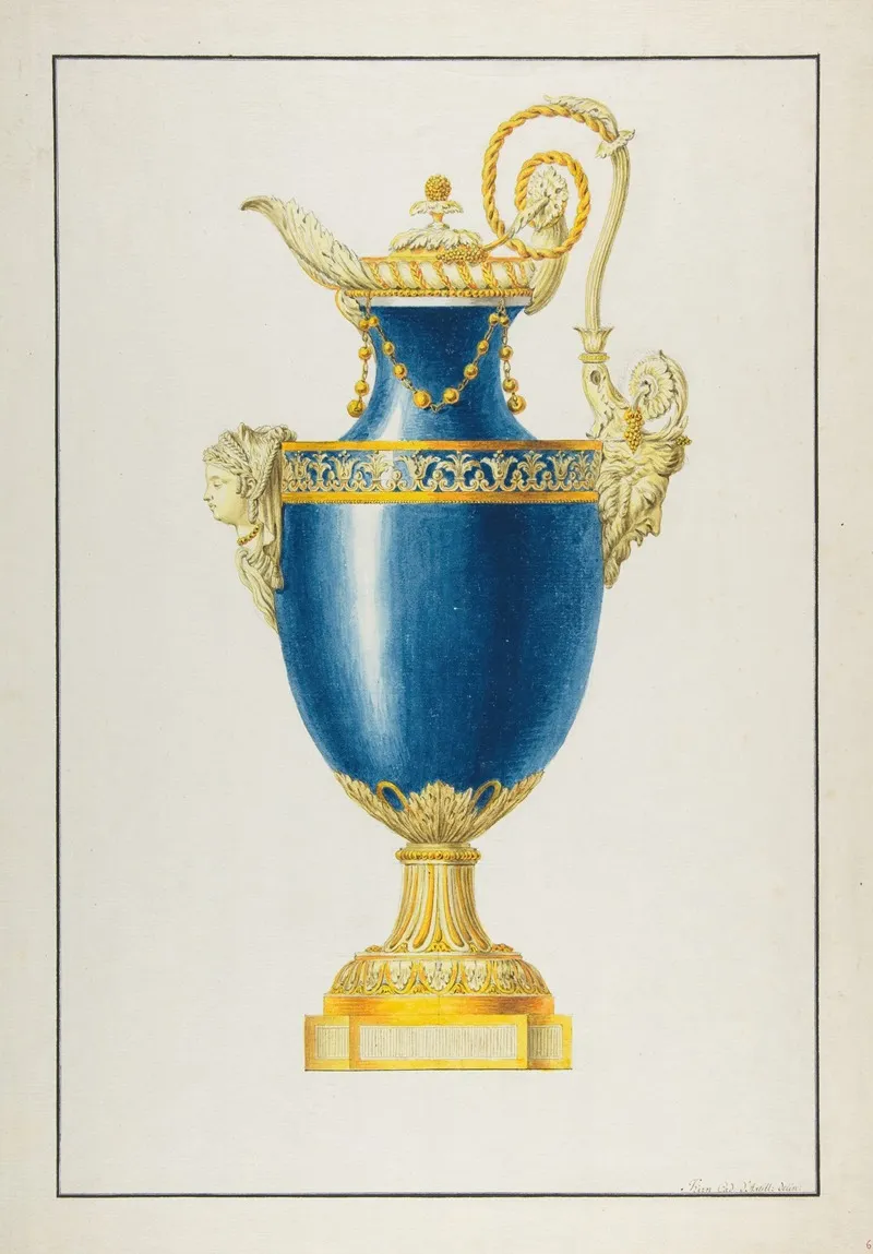 Design For A Gilt Bronze Ewer Wall Art by George Heinrich von Kirn - High-Resolution Digital Print
