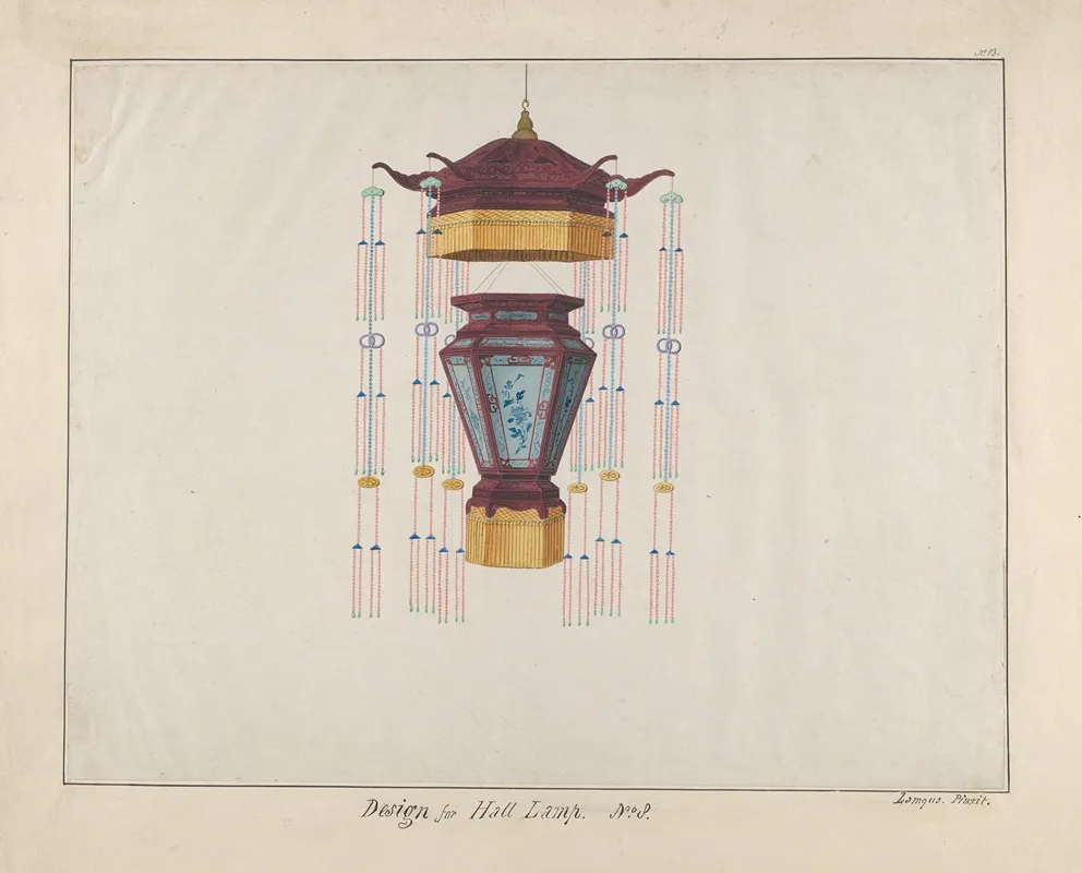 Design For A Hall Lamp Wall Art by Lam Qua - High-Resolution Digital Print