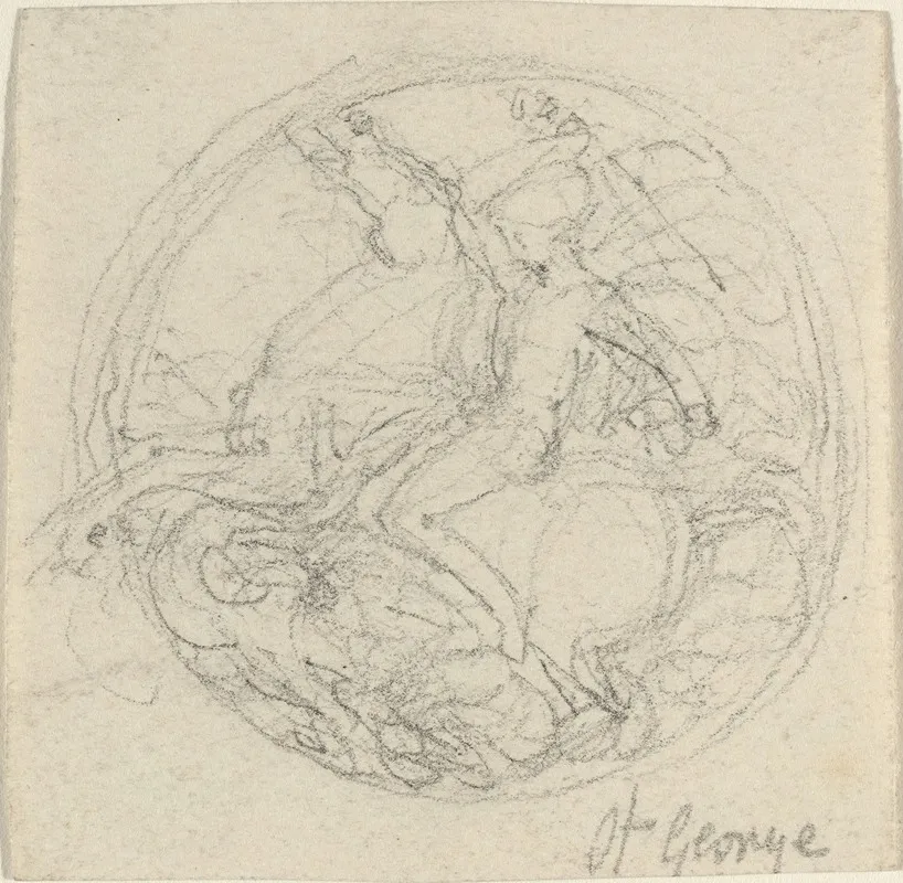 Design For A Medal Representing Saint George And The Dragon