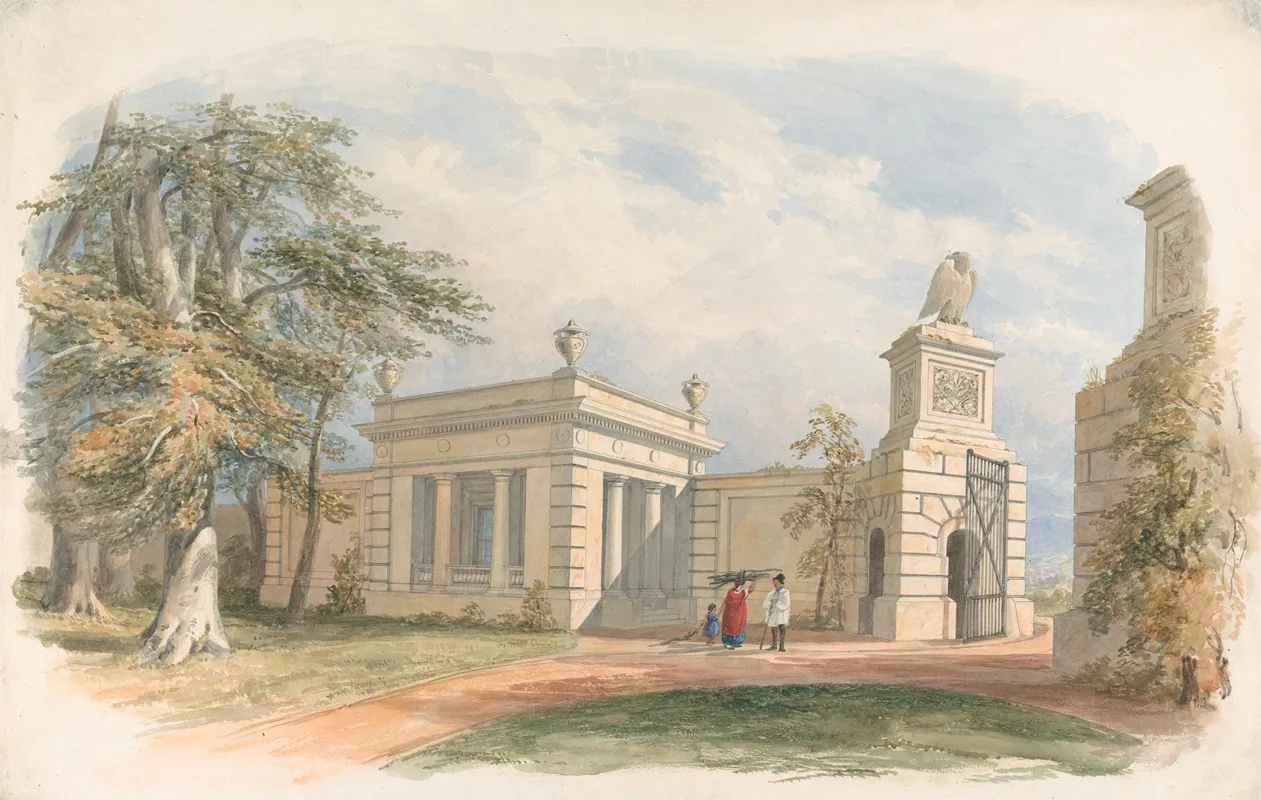 Design For A Park Gateway 2 Wall Art by Edward Blore - High-Resolution Digital Print