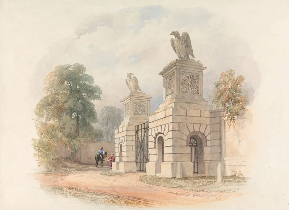 Design For A Park Gateway Wall Art by Edward Blore - High-Resolution Digital Print