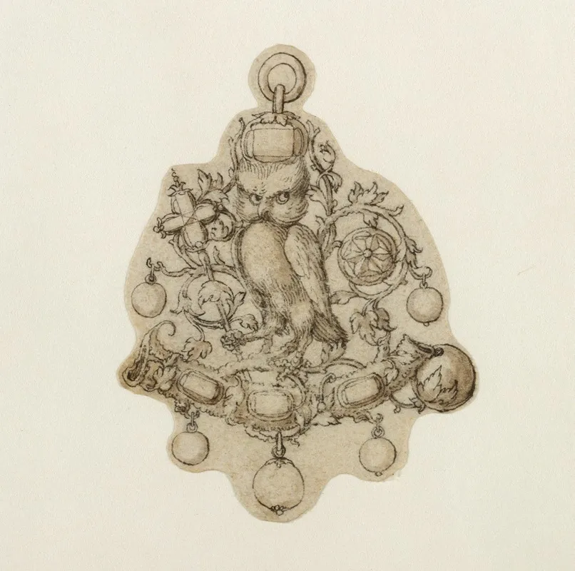 Design For A Pendant Jewel Wall Art by Theodor de Bry - High-Resolution Digital Print