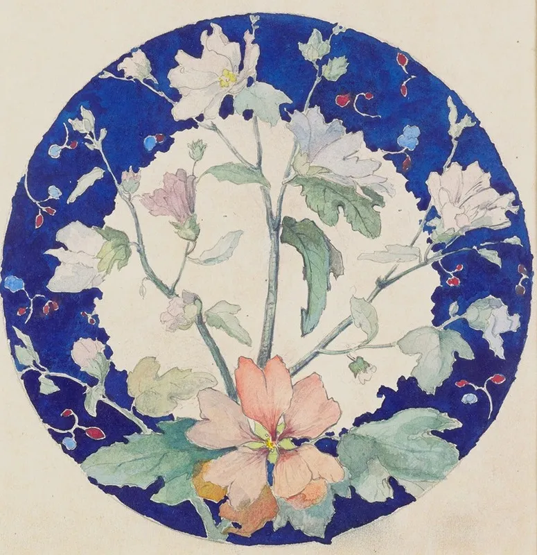 Design For A Plate Wall Art by Albert Dammouse - High-Resolution Digital Print