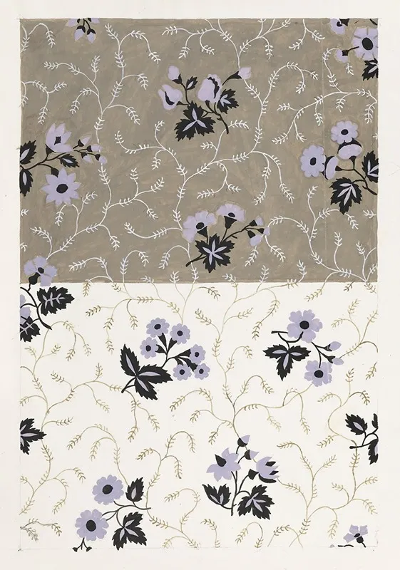 Design For A Printed Textile by Louis-Albert DuBois - High-Resolution Digital Print