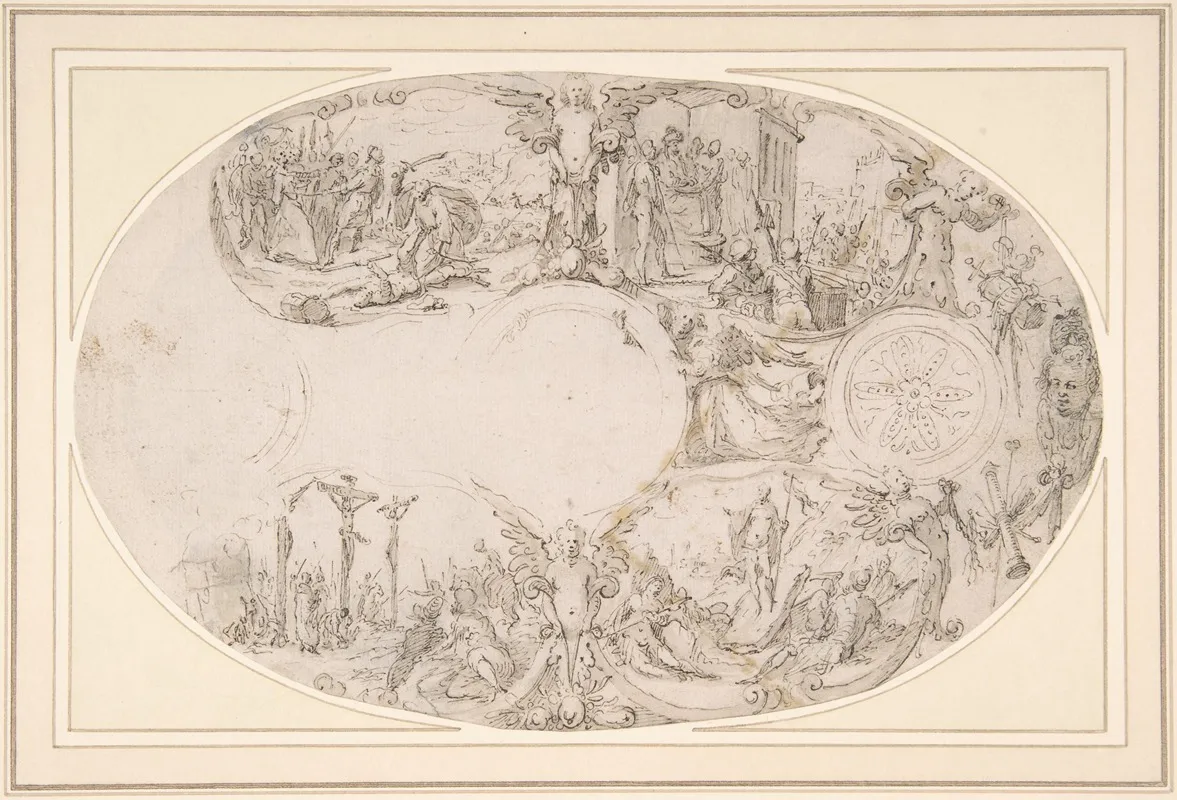 Design For A Silver Vessel With Scenes From The Passion Of Christ
