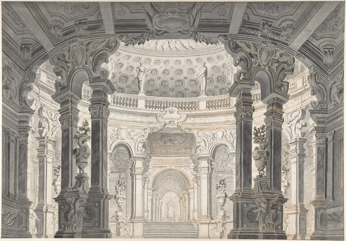Design For A Stage Set 12 Wall Art by Pietro Righini - High-Resolution Digital Print