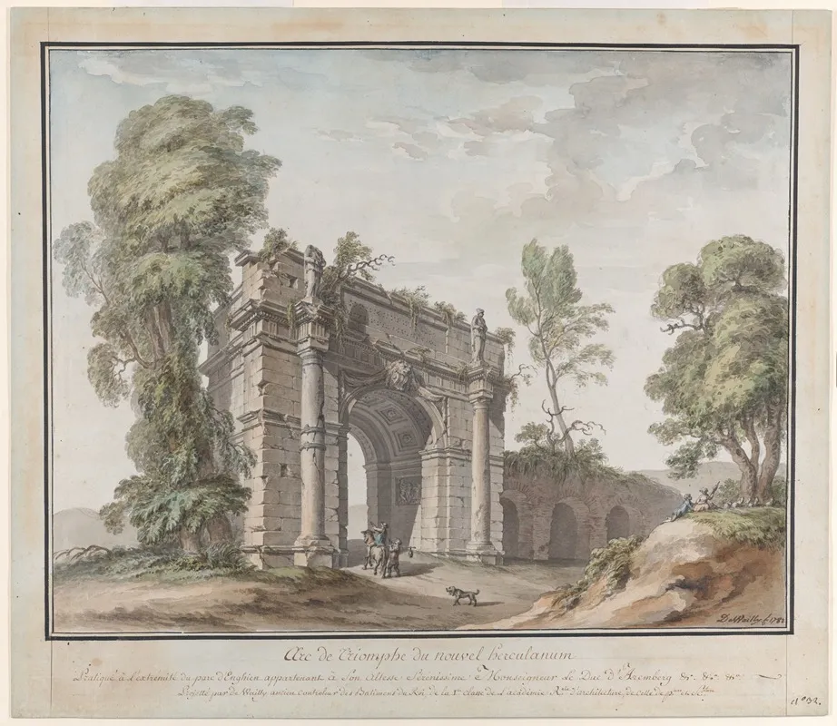 Design For A Triumphal Arch For The Gardens At Chateau Denghien Belgium