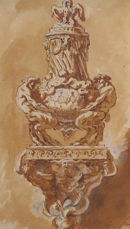 Design For A Vase And Supporting Console