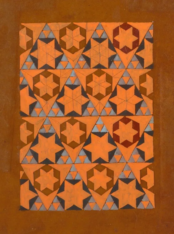 Design For A Woven Fabric Wall Art by Wassily Kandinsky - High-Resolution Digital Print