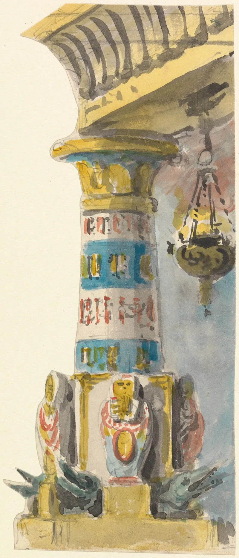 Design For An Egyptian Column 4 Wall Art by Thomas Grieve - High-Resolution Digital Print