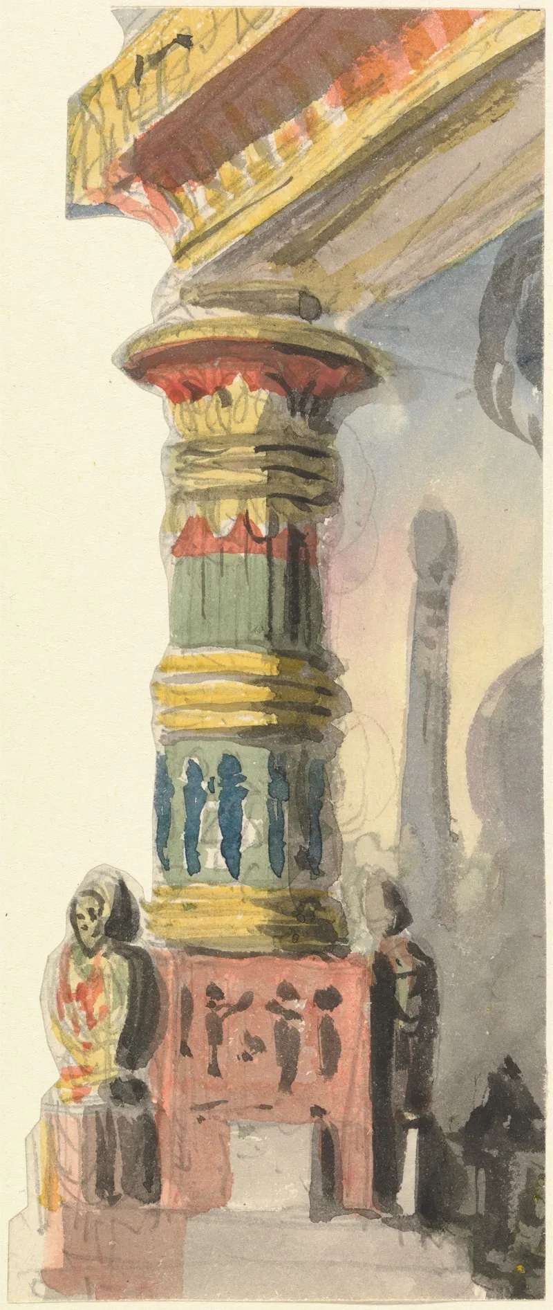 Design For An Egyptian Column Wall Art by Thomas Grieve - High-Resolution Digital Print