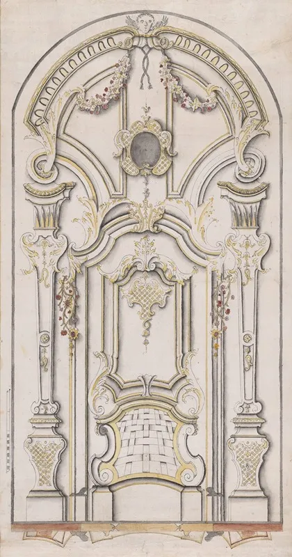 Design For An Entrance Portal With A Single Door