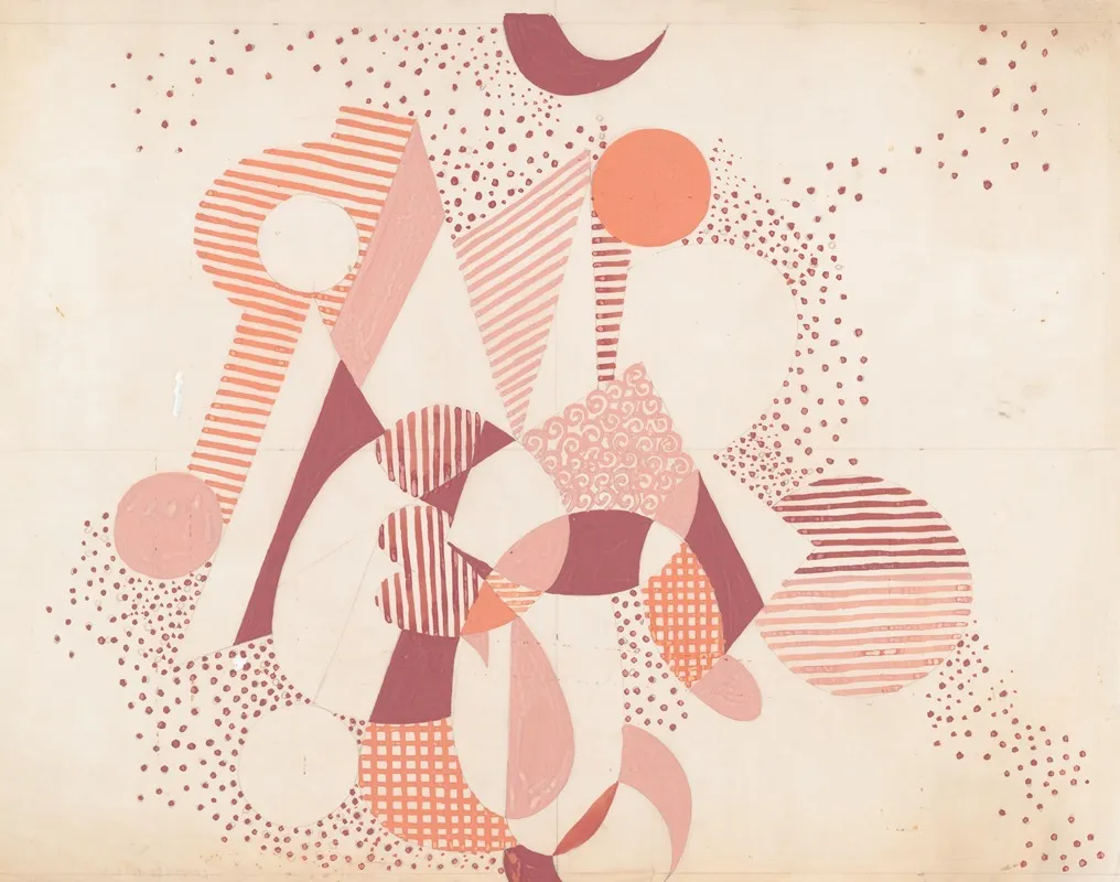 Design For An Unidentified Project Color Study Of An Abstract Theme