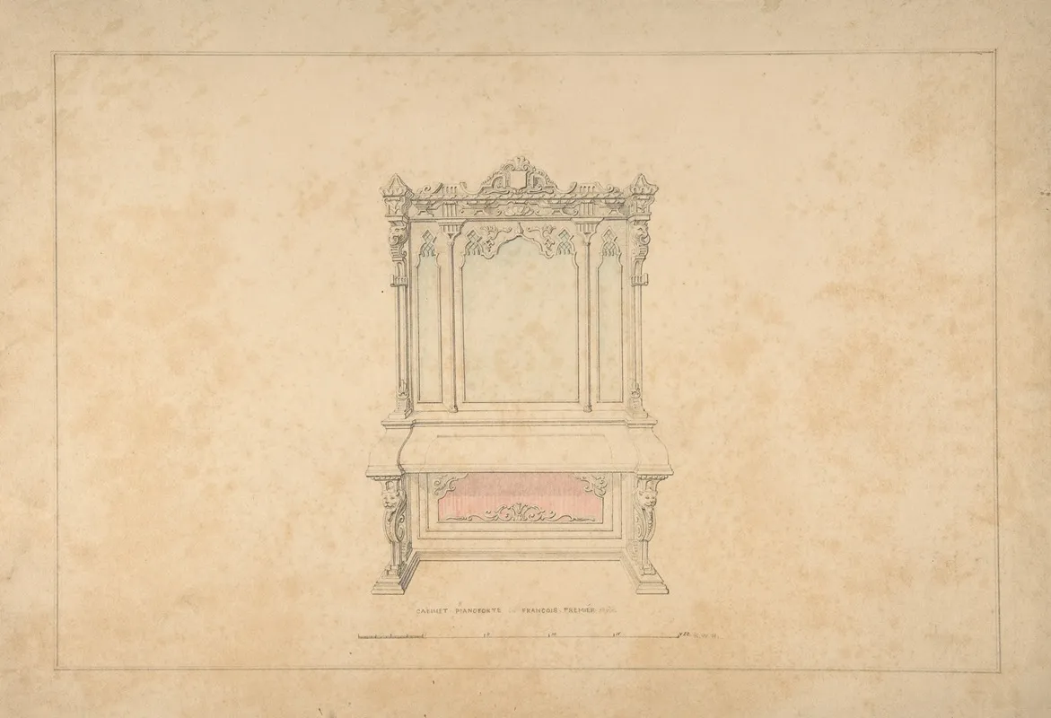Design For Cabinet Pianoforte Francois Premier Style
