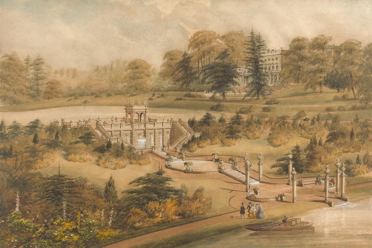Design For Cowley Manor Gloucestershire 2 Wall Art by George Somers Clarke - High-Resolution Digital Print
